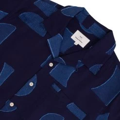 Relaxed Soft Collar Shirt - Indigo Moon DP 16 Relaxed Soft Collar Shirt - Indigo Moon DP -Folk Store AW24pre 017
