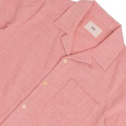 SS Soft Collar Shirt - Coral Texture -Folk Store AW24pre 054