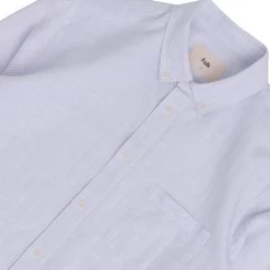 Relaxed Fit Shirt - Blue Microstripe Slub 15 Relaxed Fit Shirt - Blue Microstripe Slub -Folk Store AW24pre 066