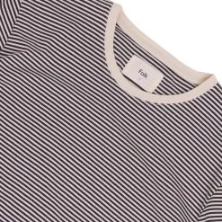 1x1 Stripe Tee - Charcoal Ecru -Folk Store AW24pre 072