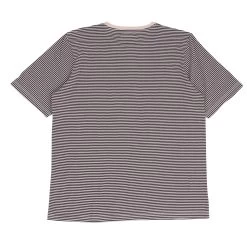 1x1 Stripe Tee - Charcoal Ecru -Folk Store AW24pre 073
