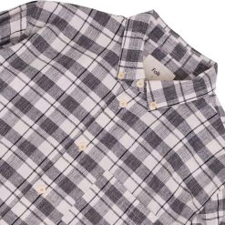 Relaxed Fit Shirt - Ecru Black Check -Folk Store AW24pre 081