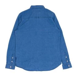 Relaxed Fit Shirt - Linen Indigo 21 Relaxed Fit Shirt - Linen Indigo -Folk Store AW24pre 086