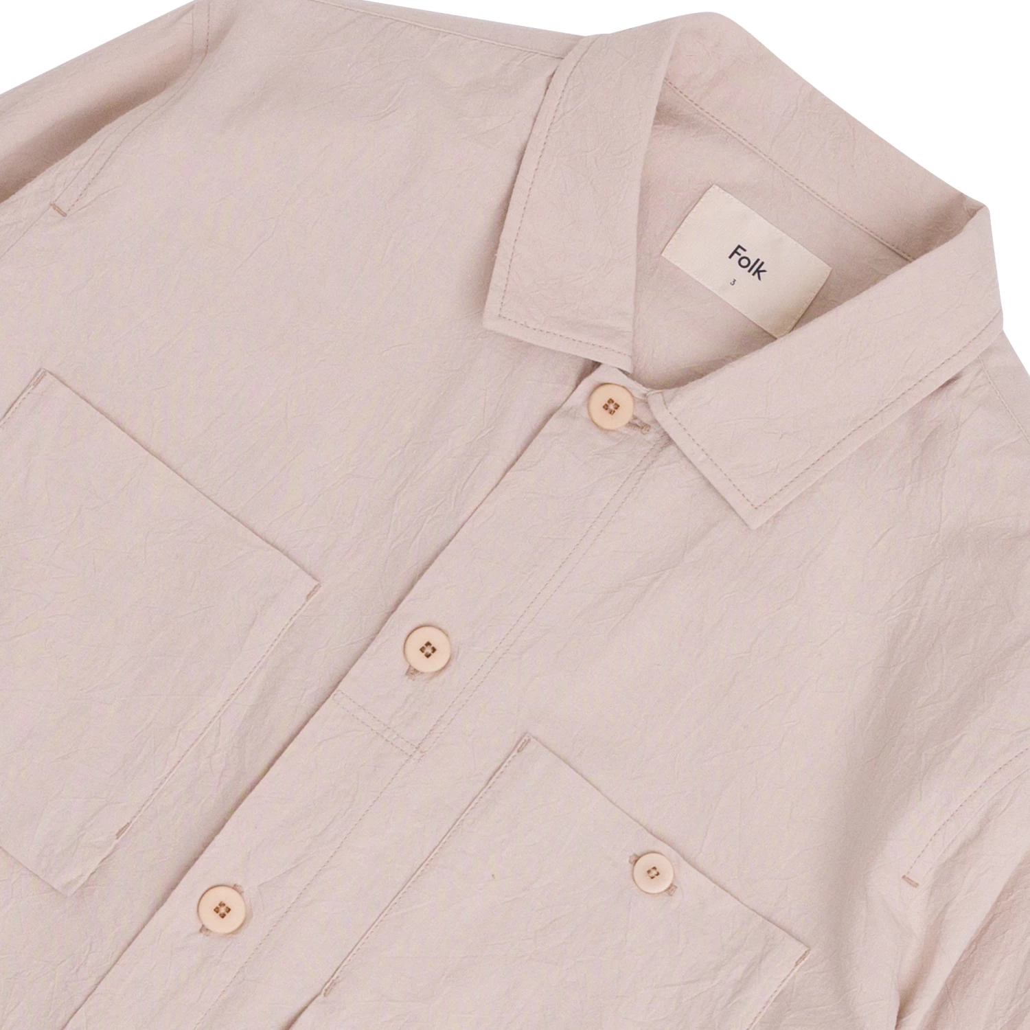 Patch Overshirt - Soft Pink Crinkle 6 Patch Overshirt - Soft Pink Crinkle - Image 4
