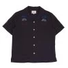 SS Soft Collar Shirt - Black Moon Embroidery DP -Folk Store AW24pre 108