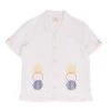 SS Soft Collar Shirt - Ecru Sun Embroidery DP -Folk Store AW24pre 114