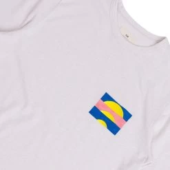 Slub Embroidery Tee - Off White Sun DP -Folk Store AW24pre 124