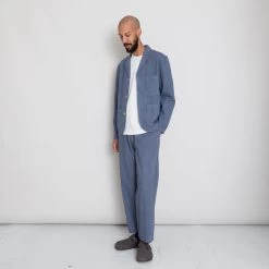 Wide Fit Blazer - Soft Blue -Folk Store AW24preMarcelostyledshots 041