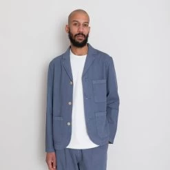 Wide Fit Blazer - Soft Blue -Folk Store AW24preMarcelostyledshots 048