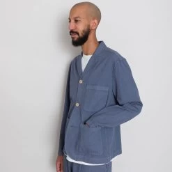 Wide Fit Blazer - Soft Blue -Folk Store AW24preMarcelostyledshots 050