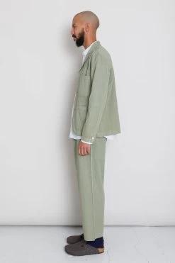 Wide Fit Blazer - Sage Summer Twill -Folk Store AW24preMarcelostyledshots 064