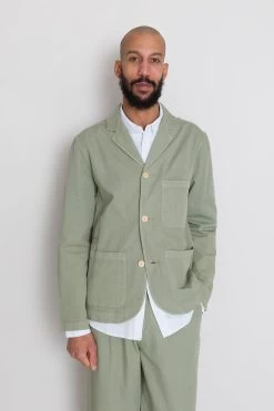 Wide Fit Blazer - Sage Summer Twill -Folk Store AW24preMarcelostyledshots 071