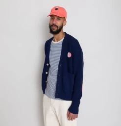 Waffle Cardigan - Moon Intarsia DP 18 Waffle Cardigan - Moon Intarsia DP -Folk Store AW24preMarcelostyledshots 154