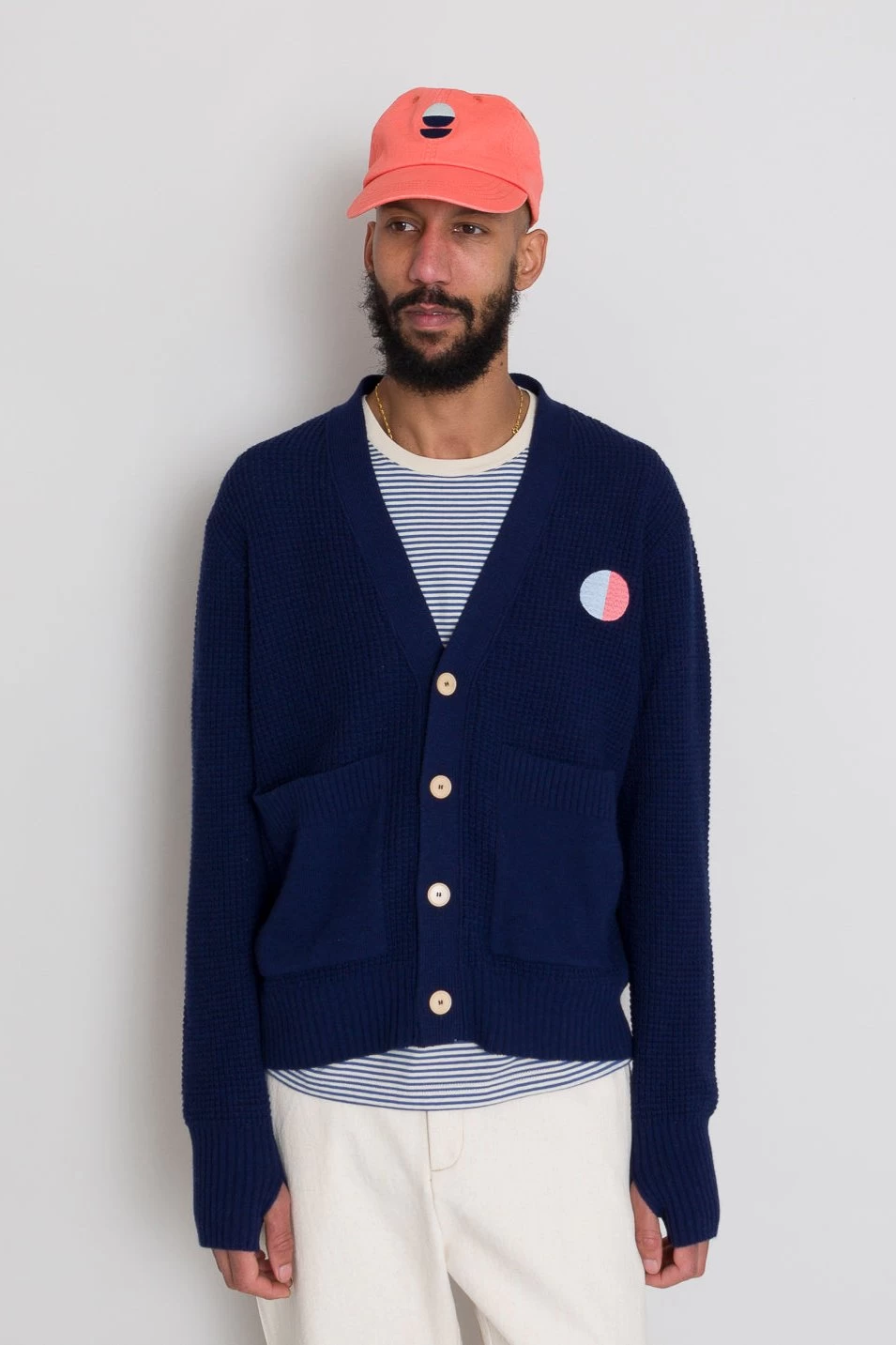 Waffle Cardigan - Moon Intarsia DP 5 Waffle Cardigan - Moon Intarsia DP - Image 3