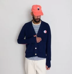 Waffle Cardigan - Moon Intarsia DP 19 Waffle Cardigan - Moon Intarsia DP -Folk Store AW24preMarcelostyledshots 156