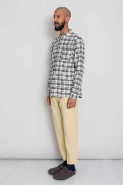 Relaxed Fit Shirt - Ecru Black Check -Folk Store AW24preMarcelostyledshots 162