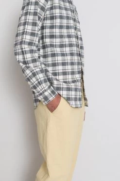 Relaxed Fit Shirt - Ecru Black Check -Folk Store AW24preMarcelostyledshots 172