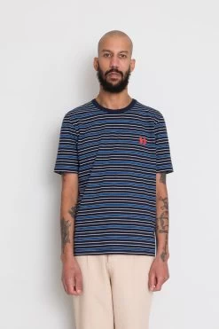 Multistripe Tee - Navy Moon DP -Folk Store AW24preMarcelostyledshots 228