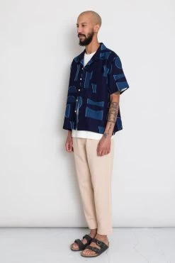 Relaxed Soft Collar Shirt - Indigo Moon DP 14 Relaxed Soft Collar Shirt - Indigo Moon DP -Folk Store AW24preMarcelostyledshots 247