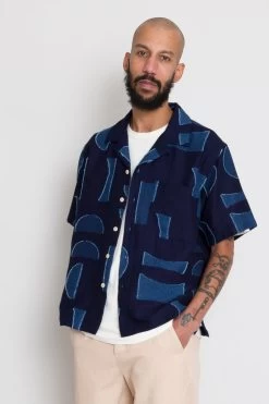 Relaxed Soft Collar Shirt - Indigo Moon DP 18 Relaxed Soft Collar Shirt - Indigo Moon DP -Folk Store AW24preMarcelostyledshots 251