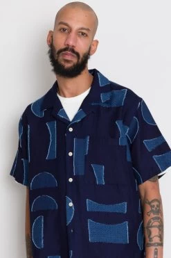 Relaxed Soft Collar Shirt - Indigo Moon DP 20 Relaxed Soft Collar Shirt - Indigo Moon DP -Folk Store AW24preMarcelostyledshots 256