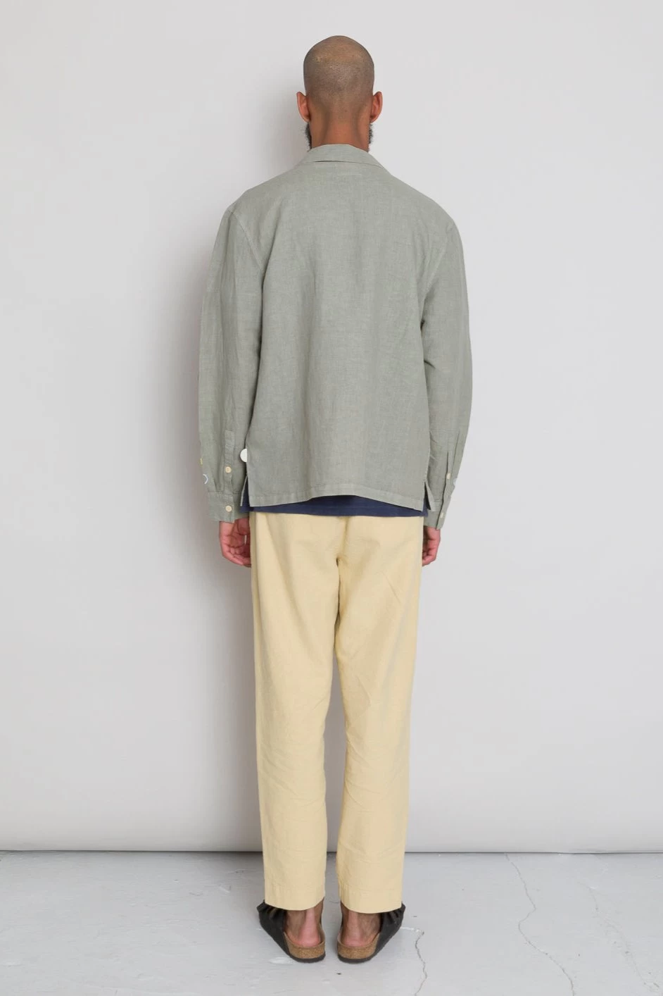 LS Soft Collar Shirt - Olive Sun Embroidery DP 8 LS Soft Collar Shirt - Olive Sun Embroidery DP - Image 6