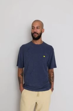 Relaxed Assembly Tee - Soft Navy Terry DP 18 Relaxed Assembly Tee - Soft Navy Terry DP -Folk Store AW24preMarcelostyledshots 352