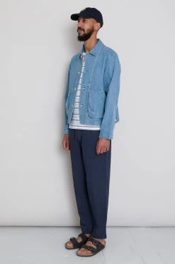 Assembly Pant - Navy Summer Twill -Folk Store AW24preMarcelostyledshots 372