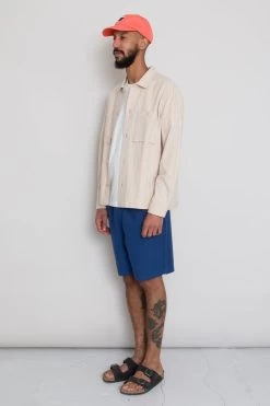 Patch Overshirt - Soft Pink Crinkle 14 Patch Overshirt - Soft Pink Crinkle -Folk Store AW24preMarcelostyledshots 386