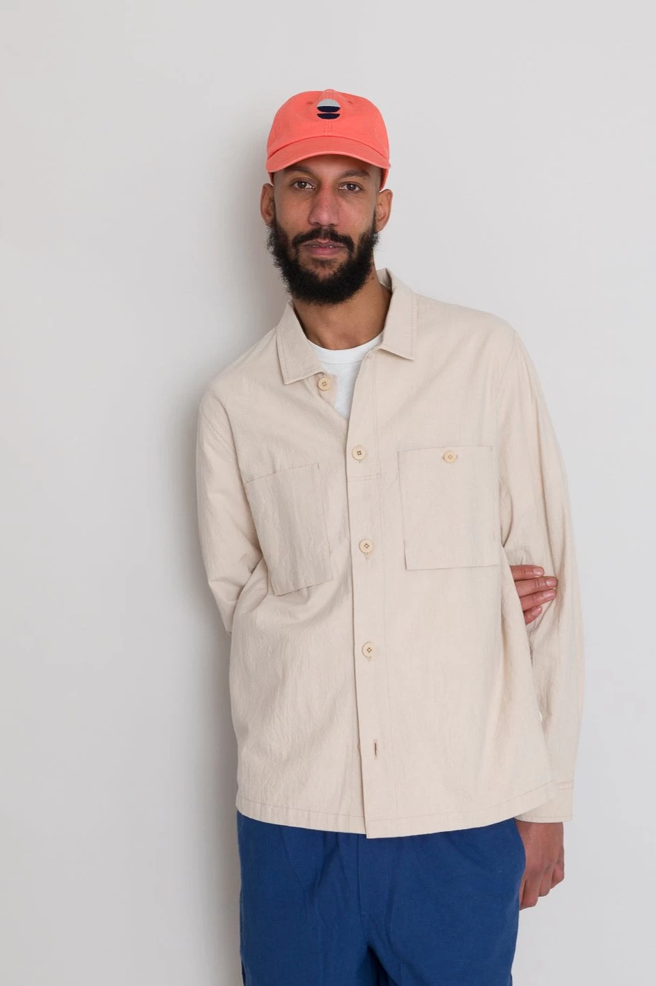 Patch Overshirt - Soft Pink Crinkle 10 Patch Overshirt - Soft Pink Crinkle - Image 8