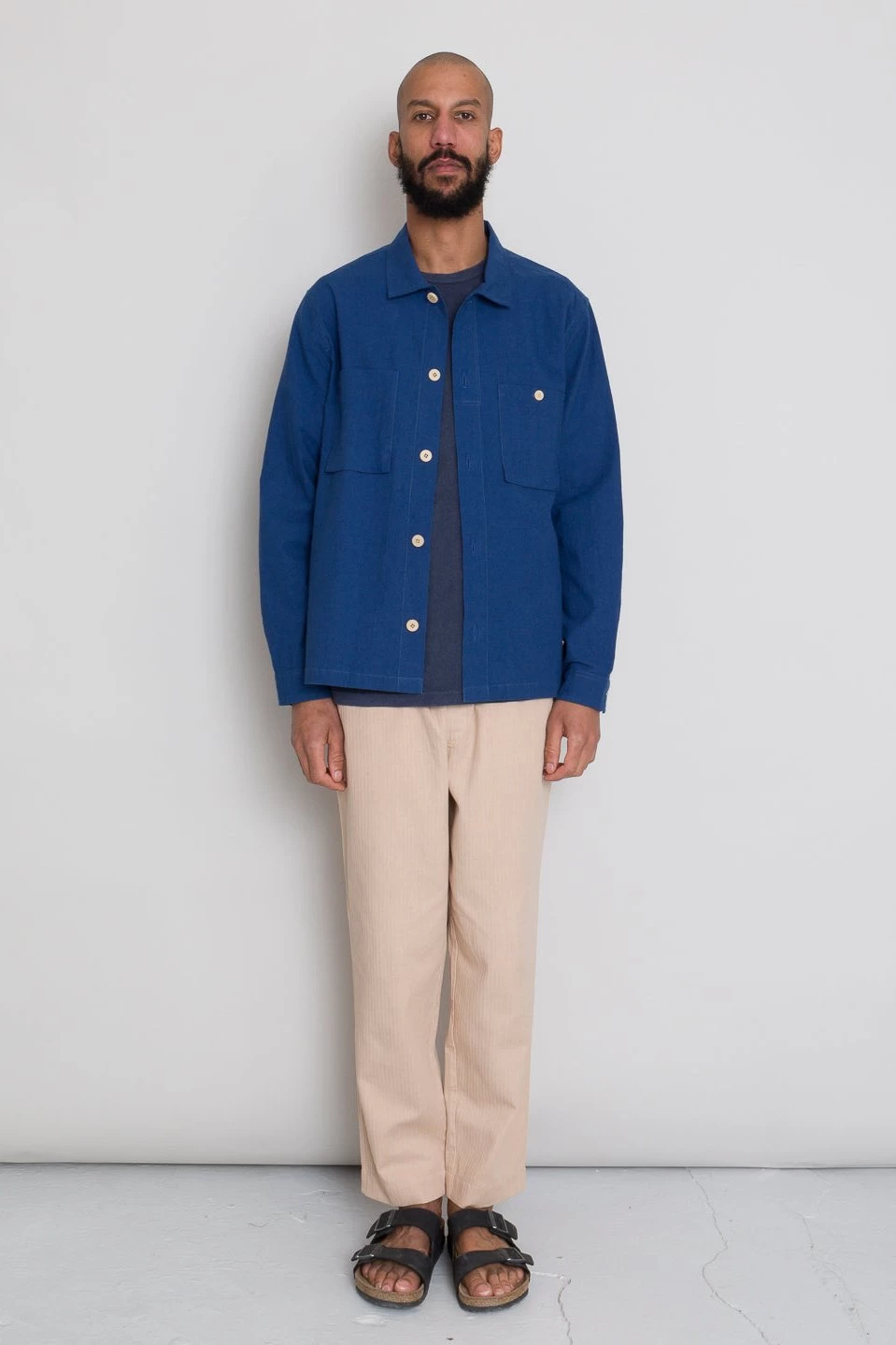 Patch Overshirt - Blue Crinkle 4 Patch Overshirt - Blue Crinkle - Image 2
