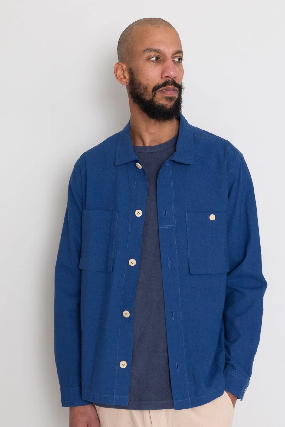 Patch Overshirt - Blue Crinkle 9 Patch Overshirt - Blue Crinkle - Image 7