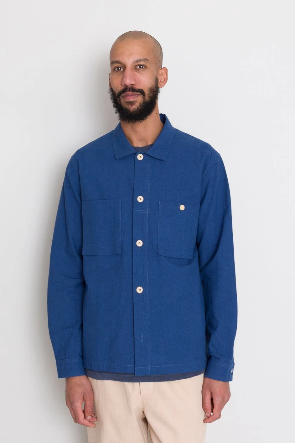 Patch Overshirt - Blue Crinkle 10 Patch Overshirt - Blue Crinkle - Image 8
