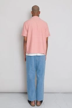 SS Soft Collar Shirt - Coral Texture -Folk Store AW24preMarcelostyledshots 481