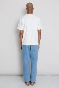 Slub Embroidery Tee - Off White Sun DP -Folk Store AW24preMarcelostyledshots 520 a133a364 5e72 411d 9c29 0b18543de01f