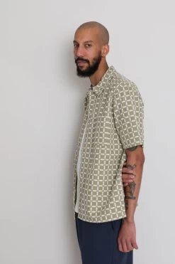 Gabe Shirt - Sage Tapestry 22 Gabe Shirt - Sage Tapestry -Folk Store AW24preMarcelostyledshots 572
