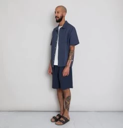 Gabe Shirt - Soft Navy 14 Gabe Shirt - Soft Navy -Folk Store AW24preMarcelostyledshots 614