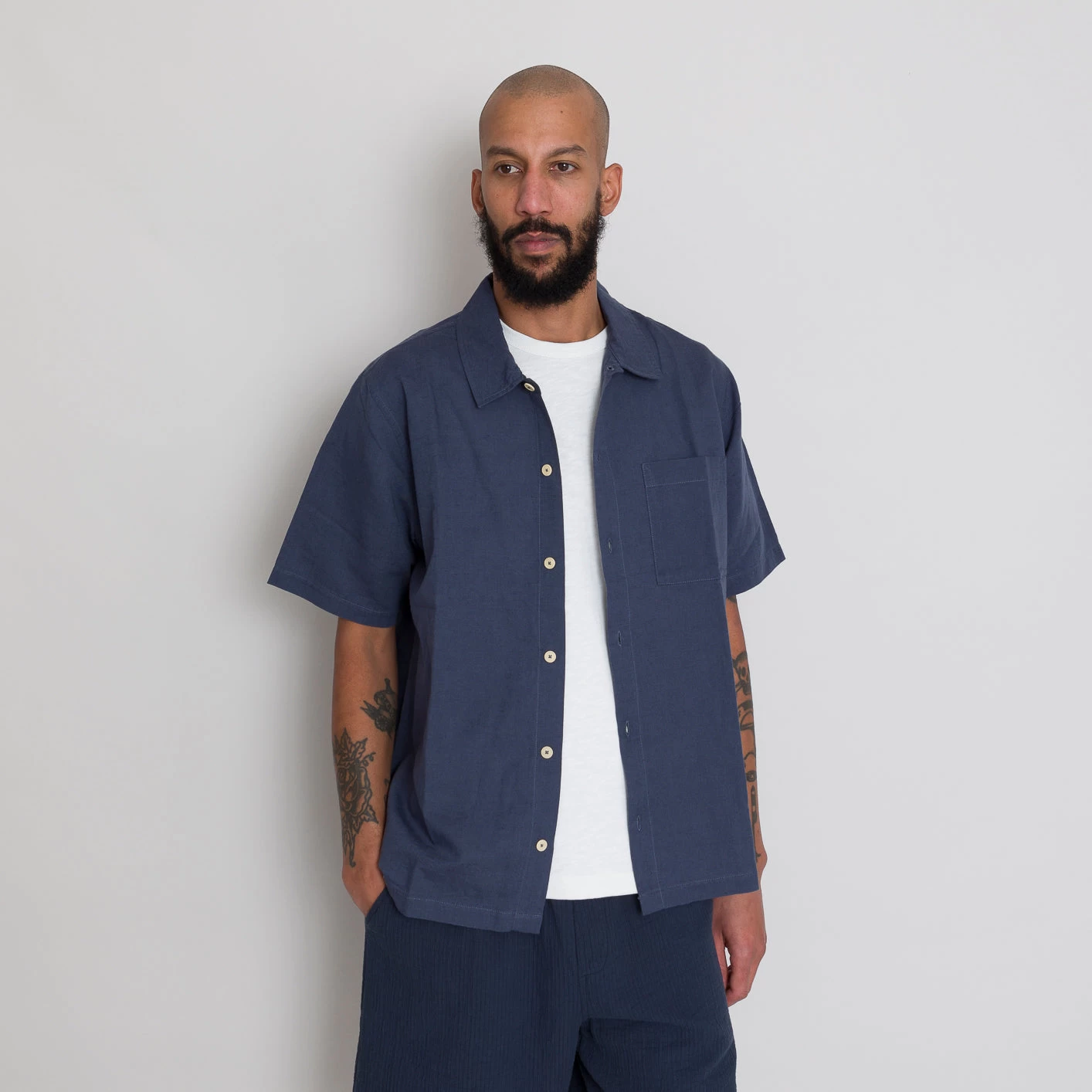 Gabe Shirt - Soft Navy 9 Gabe Shirt - Soft Navy - Image 7