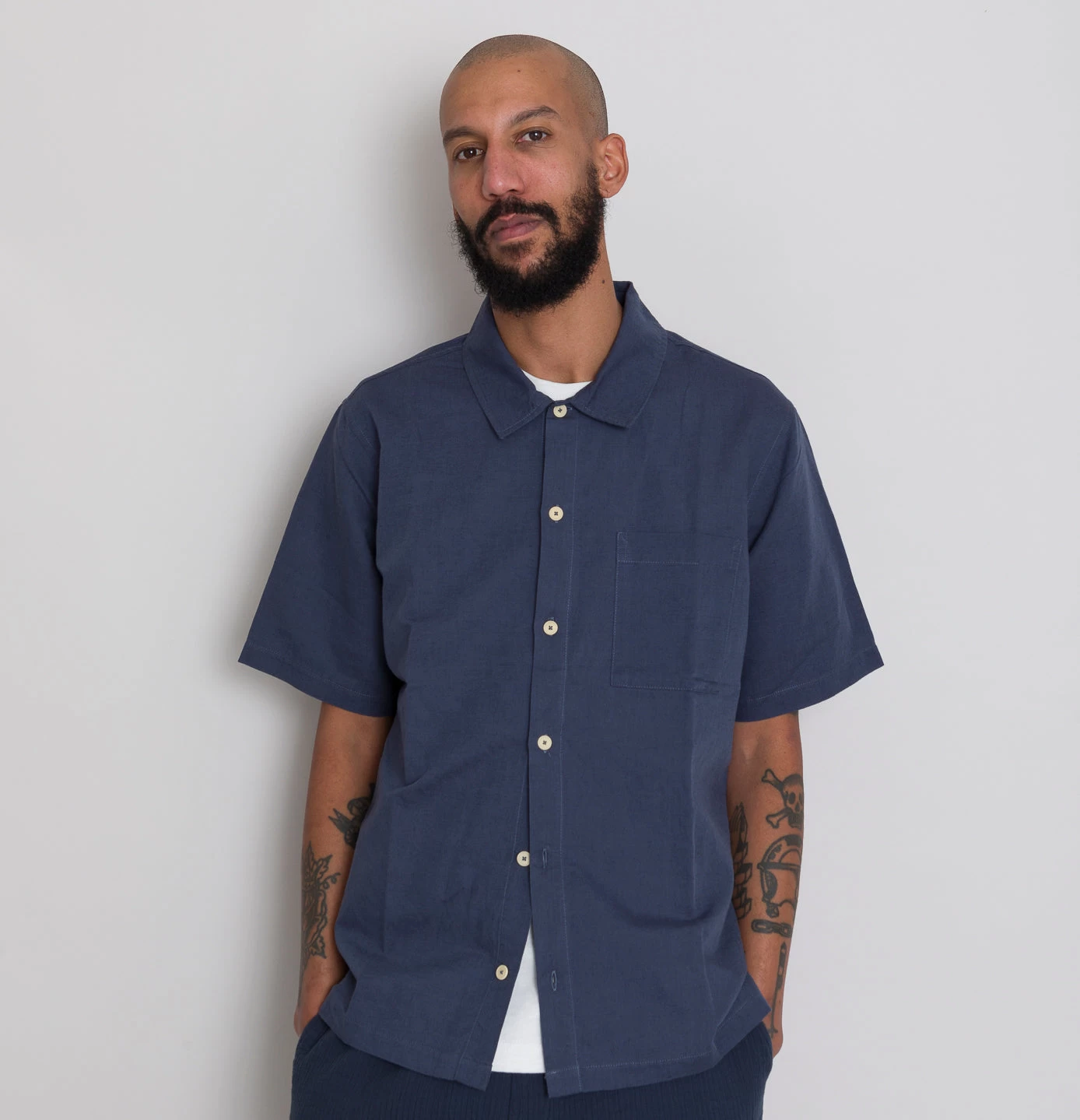 Gabe Shirt - Soft Navy 10 Gabe Shirt - Soft Navy - Image 8