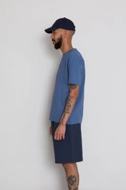 Contrast Sleeve Tee - Soft Blue -Folk Store AW24preMarcelostyledshots 643