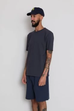 Contrast Sleeve Tee - Graphite -Folk Store AW24preMarcelostyledshots 651