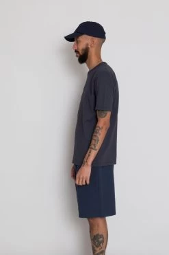 Contrast Sleeve Tee - Graphite -Folk Store AW24preMarcelostyledshots 652