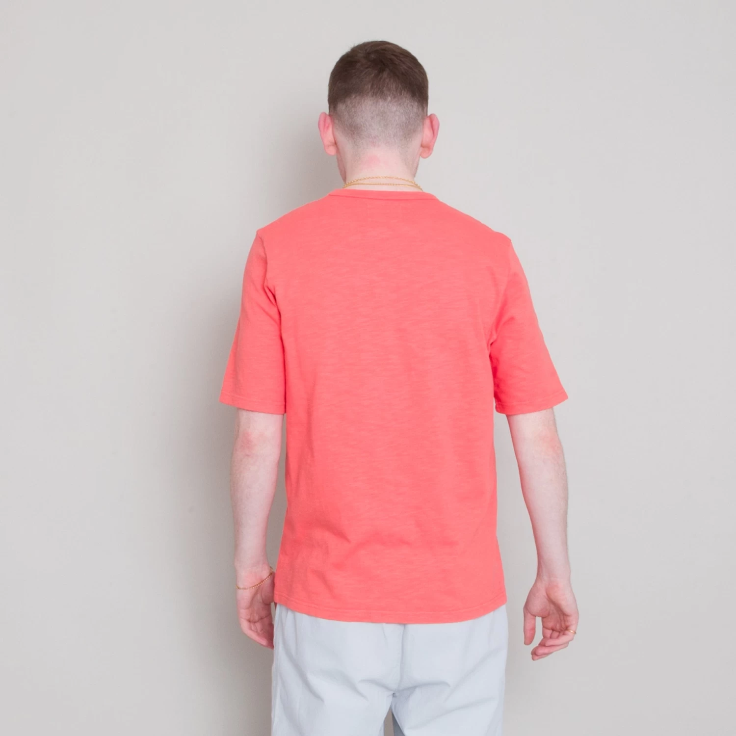 Slub Tee - Coral 6 Slub Tee - Coral - Image 4