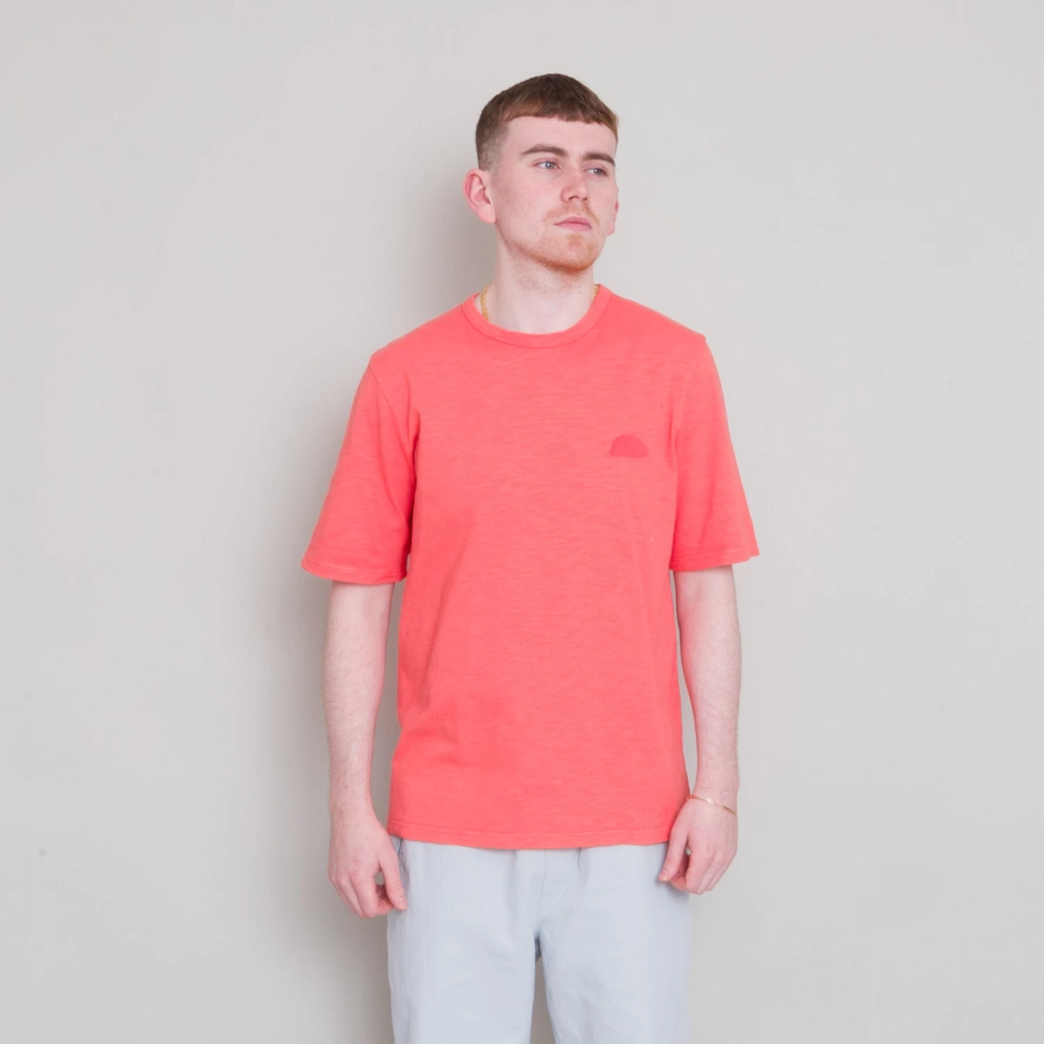 Slub Tee - Coral 5 Slub Tee - Coral - Image 3
