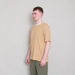 Classic Stripe Tee - Ochre/ Ecru -Folk Store Archivess242 121