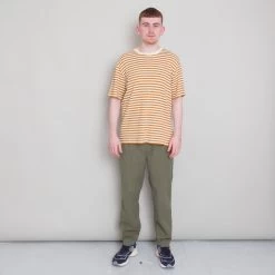 Classic Stripe Tee - Ochre/ Ecru -Folk Store Archivess242 123