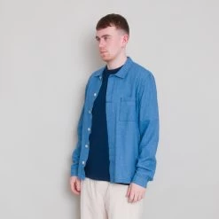 Patch Shirt - Light Indigo Waffle 13 Patch Shirt - Light Indigo Waffle -Folk Store Archivess242 217