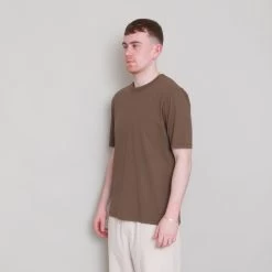 Contrast Sleeve Tee - Ash Brown -Folk Store Archivess242 246