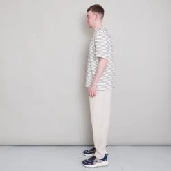 SS Textured Stripe Tee - Ecru/ Black -Folk Store Archivess242 266