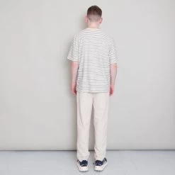 SS Textured Stripe Tee - Ecru/ Black -Folk Store Archivess242 267